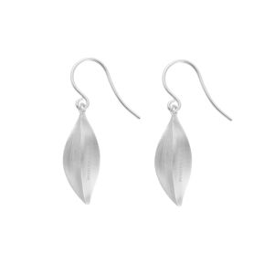 SOFT ROOM | Sterling Silver Matte Wood-Bead Earrings Large