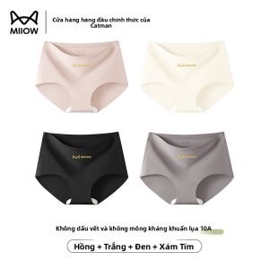 Quần lót nữ MiiOW Cat Person bằng cotton không đường may kháng khuẩn thoải mái - mùa hè