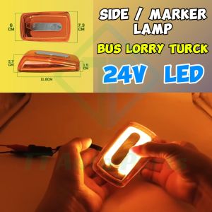 Lampu Tepi 24V Cahaya LED Side Lamp Universal Light (Kuning) Lori Treler Trak Bas 1 pcs