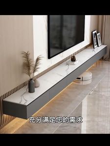 Marble TV cabinet floor cabinet coffee table combination cabinet storage cabinet against the wall TV stand