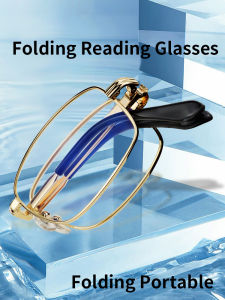 Folding Blue Light Blocking Reading Glasses for Men and Womenwith Mini Portable Leather CaseAnti Glare UV Filter eyeglasses
