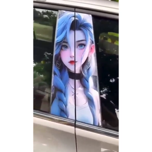 Ready Stock Car sticker PE film Cover Stripe Car Door Center Column Pillar sticker Car Window Middle 76 Sanemi 2