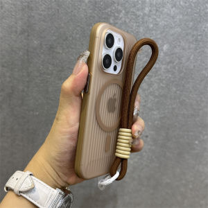 Dell Compatible  16 Phone Case Corrugated Magnetic Desert Color Stripe New Model 15 pro Premium Feeling Frosted 14 Pm Simple Large Hole Protective Cover 16 pro