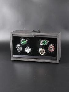 Premium 3-Slot Watch Winder Ultra Silent Mabuchi Motor Anti-Magnetic Automatic Rotation LED Light Dual Power Watch Box