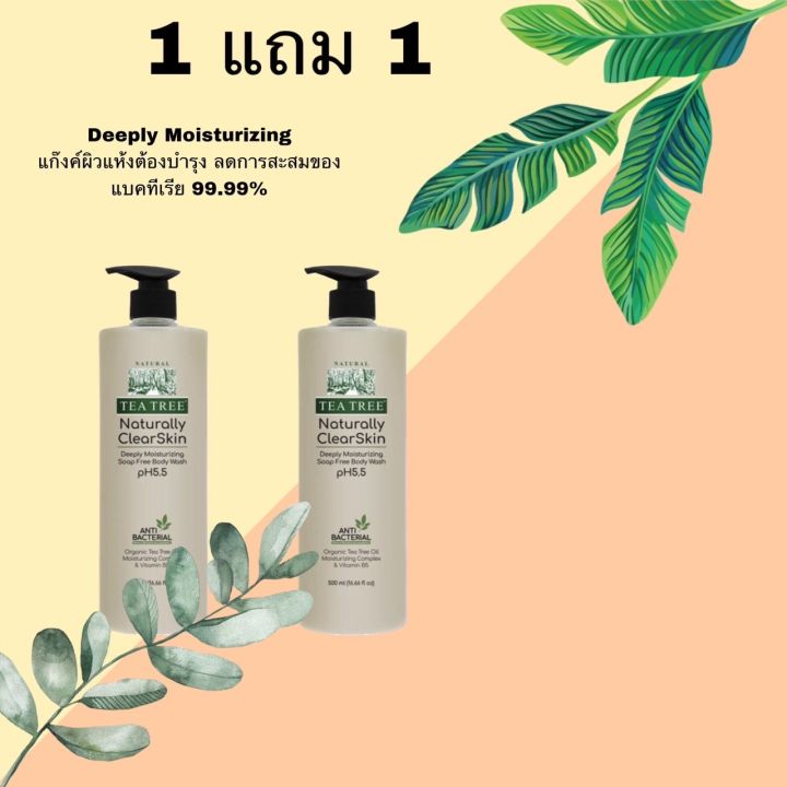 ครีมอาบน้ำ Tea Treeมอยส์เจอร์ไรซิ่ง 500ml ซื้อ 1 แถม 1 | Lazada.co.th