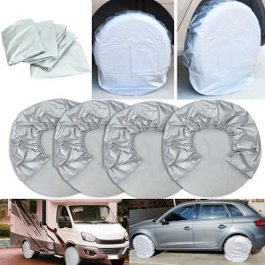 4PCS waterproof and dustproof wheel and tire cover for trucks trailers and trolleys