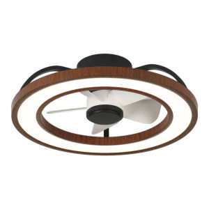 DGY | Retro Walnut Colored Quiet Ceiling Fan for Kids and Study Room