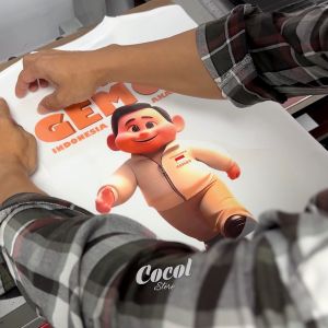 Cocol Store - Kaos Viral Prabowo Gemoy Sablon Depan Belakang