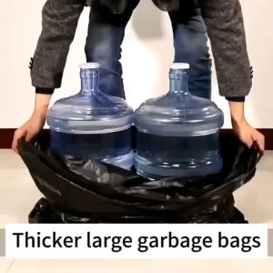 KANKA Trash Bag Garbage Bag Black Home Commercial Use Small Medium Large XL XXL Trash Bag