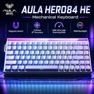 AULA | AULA HERO84 HE Keyboard Magnetic Switch Mechanical Rapid Trigger RGB Backlit 8K Polling Rate High Performance Gaming Keyboard