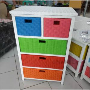 COD MURAH GARANSI 100% LEMARI ROTAN SINTETIS RAK 5 STANDART WARNA WARNI DVD / BUFFET TV / MEJA TV  Termurah / Rak Buffet Rattan 2 Susun Samping / Tempat TV dan DVD Rottan Minimalis P 60 X L 37 X T 90