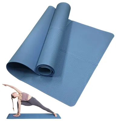 Dark Blue Foldable Yoga Mat Eco Friendly EVA Folding Travel Fitness Exercise Mat 3/4/6mm Thicknesses for Yoga Pilates Workouts