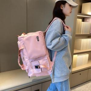 Large Capacity Travel Sports Fitness Bag Womens Multi-Functional Handheld Double Shoulder Backpack Short Trip Luggage Bag