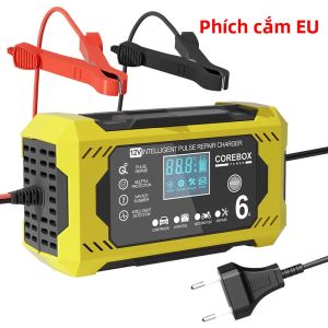Sạc Ắc Quy Ô Tô Thông Minh 6A 12V Cho Ắc Quy Axit Chì AGM Gel Bảo Trì Lưu Trữ Gia Dụng Với Chức Năng Sửa Chữa Xung