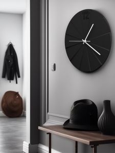Creative Silent Cement Wall Clock Home Living Room Decor No Drilling Required Scandinavian Style round Shape Metal Hanging Clock