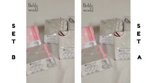 Belily World 100% Cotton Girls Baby Bib -  Set A/B