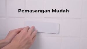 DBI Lem Rak Gantungan Bentuk Persegi Panjang Gantungan Dinding Rak Kamar Mandi Tempel Transparant Hook Tempel Serbaguna