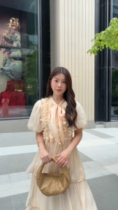 NOOZZSHOP 7511640 เดรสยาวผ้าเรเยอร์ ชุดไปงาน