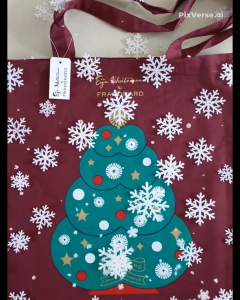 Limited Edition Fragonard Cotton Bag Christmas Tree (Red) by Senteurs de Provence since 2004