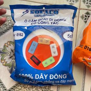 Ổ cắm quay di động có công tắc dây đông 100% nhựa ABS chống cháy sofaco