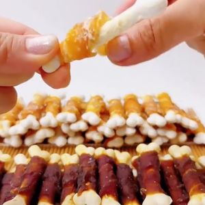 ขนมสุนัขขัดฟัน ผลิตจากสันในไก่แท้ๆ โปรตีนสูง ไขมันต่ำ (ถุงใหญ่)400กรัม