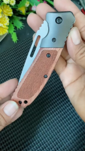 มีดพับด้ามไม้สวย ทำครัว ทำอาหาร มีดพกอเนกประสงค์ รุ่น RW-20 มีดประกอบอาหาร Bakufu Knife