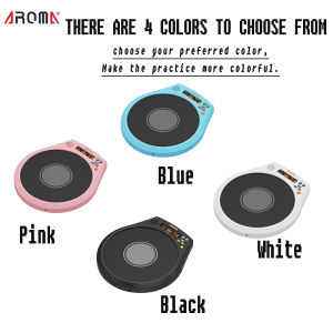 AROMA Electronic Dumb Drum Pad Rechargeable Multifunction Digital 3 IN1Digital Metronome Practice Drum with Speed Detection