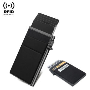 Rfid Busines Credit Card Holder Luxury Brand Men Wallets Thin Slim Mini Minimalist Wallets Metal Bank Cardholer Case for Women