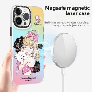 MASFEIL | Sweetheart Girl iPhone 14 Case 13 Laser Magnetic Shockproof