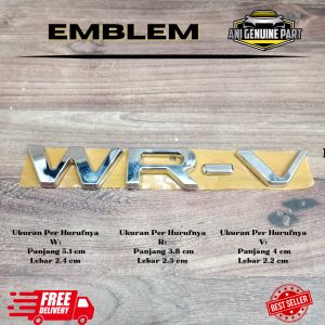 Logo Emblem Bagasi Tulisan WR-V Original