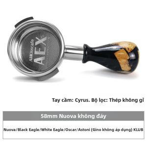 AliKisscafe 58mm Bộ Dụng Cụ Lọc Không Đáy 58mm Dành Cho Máy Pha Cà Phê E61 Gaggia Hibrew Breville - Dụng Cụ Pha Cà Phê Bằng Thép Không Gỉ