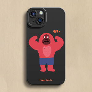 Red Gorilla  15 pro New 16 pro Max 14 pro 13 11 Funny Mini Compatible XR Protective Case XS Silicone plus Anti-Fall SE4 Creative Full Cover