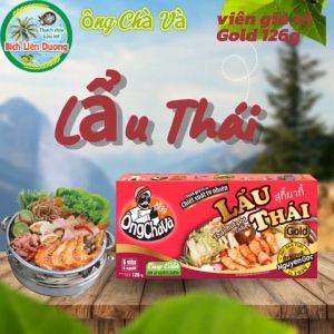 [1HỘP 6 VIÊN 126GR] VIÊN GIA VỊ LẨU THÁI GOLD 126GR