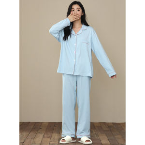 me home wear | Cotton Long Sleeve Spring and Autumn Pajama Set