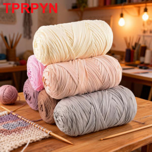 1Pc 200g Polyester Crocheting T-Shirt Yarn DIY Crafting Crochet And Knitting - Bags Cushions Dolls Baskets Scarves  50m/54yd
