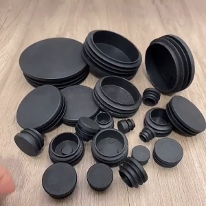 Round Black Plastic Pipe Tubing Inner Plugs Plastic Plug Caps for Chair Table Furnitures - Square Rectangular Tube Furniture Table Feet Table Chair Rubber Footing