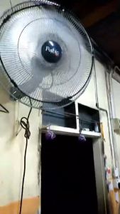 หมอกพ่น ระบบ ลดความร้อน ชุดพ่นหมอก ติดตั้งกับพัดลม คู่เครื่องบ้าน