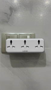 LDNIO SC3317 30W USB Output 2500W 3 Universal Outlet Wall Extension 180 Degree Rotatable Plug Power Socket PD+QC 3.0