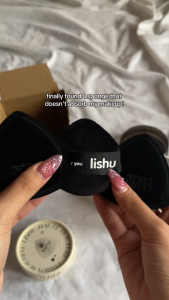 Lishu Velvet Powder Puff Soft Big Teardrop Makeup Sponges Latex-Free Blending Sponge For Liquid Cream Foundation And Powder