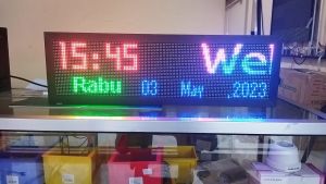 Running Text RGB Full Colour 20x70Cm Wifi P5 Outdoor