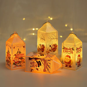 Merry Christmas Portable Santa Claus Hanging LED Lights Christmas Night Lights Ornaments Home Navidad New Year Decorative Props