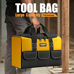 17 Inch Tool Bag Large Tool Bag with 6 Exterior Pockets Electrician Tool Bag for DIY Enthusiasts and Craftsmen