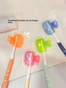 Portable Travel Toothbrush Holder Plastic Universal Storage Box Clip Dust Protection Cap Home Use Toothbrush Head Organizer