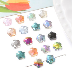 ลูกปัดแก้วใส่ดอกไม้สี10มม. สำหรับทำเครื่องประดับ DIY สร้อยข้อมือสร้อยคออุปกรณ์งานฝีมือ