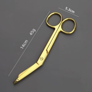 Multi-functional 14cm Stainless Steel Gauze Scissors Titanium-Coated Bandage Scissors Multi-Colored Sharp Blades Shears
