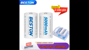 [Vỉ 2 viên] Pin đại sạc BESTON 5000mAh 1.2V/Pin Đại BESTON dung lượng cao thân thiện môi trường chống rò rỉ an toàn