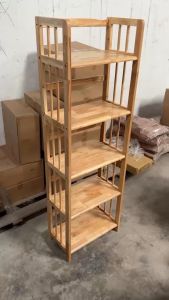 Kệ sách gỗ cao su 5 tầng ngang 50 cm đa năng tiện dụng kệ lắp ráp - Ori House