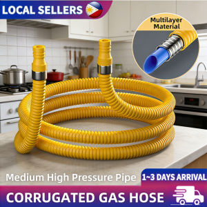 Premium Corrugated Hose Gas Line Anti-Bite LPG Tube High Pressure Flexible Tubing For Home Cooking Stove 1.5 Meters