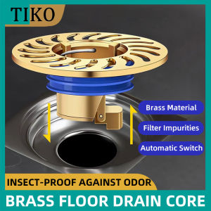Toilet Large Size Drain Core Insect Resistant Odor Hair Interception Quick Drainage Brass Shower Floor Drain Removable Filter Drainer