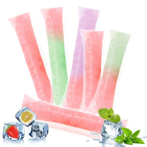 【Home】100Pcs Transparent Ice Cream Plastic Bag Popsicle Chocolate Package Bag Disposable Ice-Making Bags